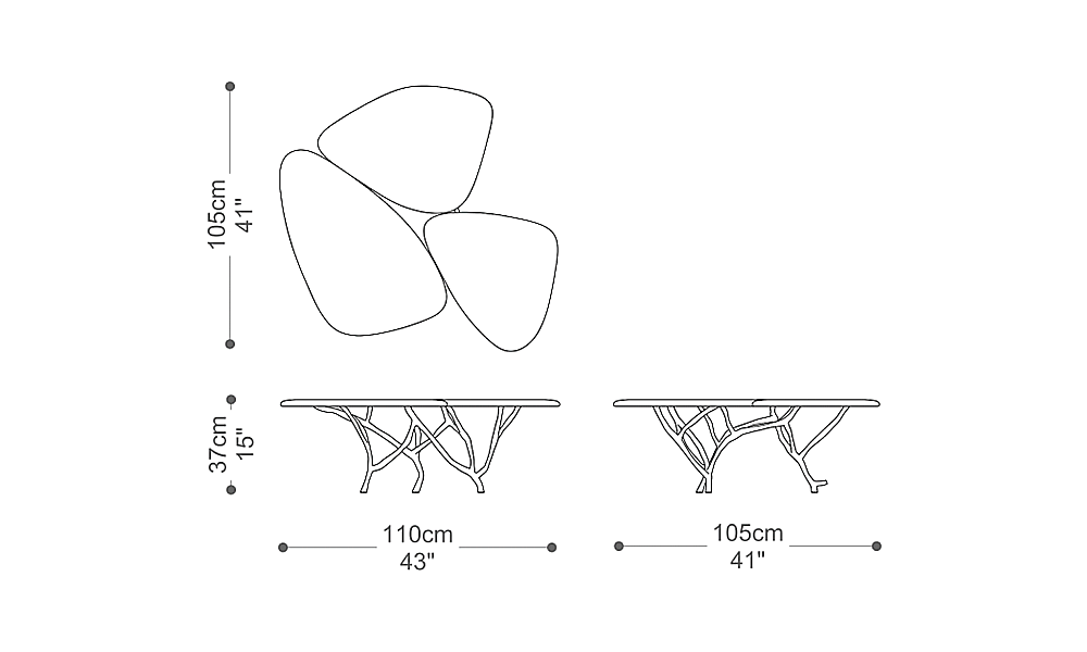 Image of the main dimensions of the product